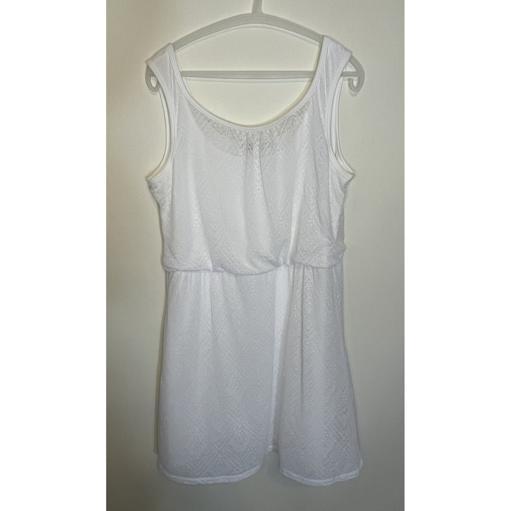 Prana Dress Women's Size Large Mika Tank Dress Burnout White